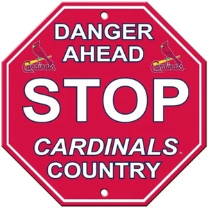 ST. LOUIS CARDINALS MLB 12"  PLASTIC STOP SIGN BY FREMONT DIE FREE SHIPPING - Picture 1 of 1
