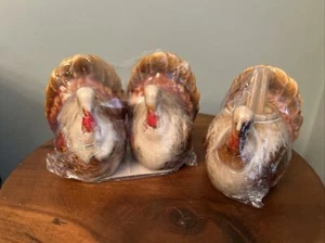 Thanksgiving Turkey Salt & Pepper Shakers & Toothpick Holder New - Picture 1 of 4