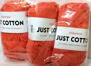 Premier Just Cotton Yarn 3 Pack “Tangerine” - Picture 1 of 1