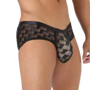 Hombres Calzoncillos Boxer Pantalones Cortos Sexy Ropa Interior Calzoncillos Transparente Abultado Bolsa Calzoncillos - Imagen 1 de 26