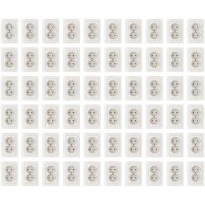 RESTPOSTEN 60x Doppel-Steckdose Doppelstekdose Kombination Kombisteckdose Weiss - Bild 1 von 6