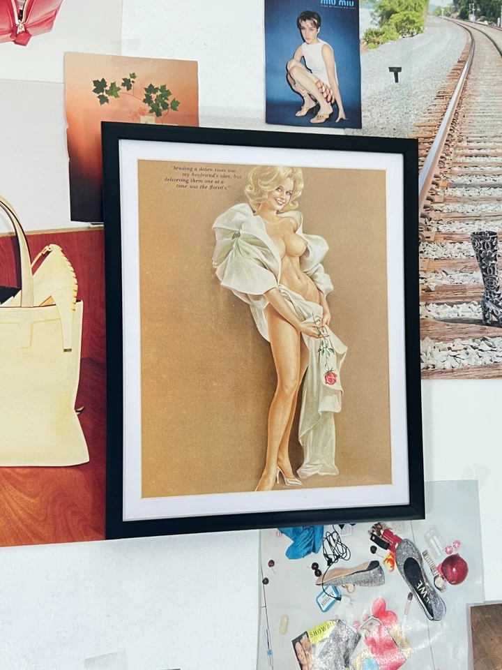 Vintage Vargas Girl Illustration Framed Wall Decor - Image 1 of 3