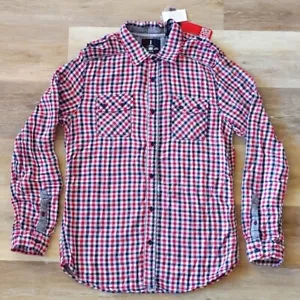 NWT i Jeans By Buffalo 100% Cotton Long Sleeve Button Down Shirt Size L NWT - Picture 1 of 5