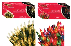 200 Multi Colour Bulb Fairy Lights xmas tree decoration indoor Lighting party - Picture 1 of 1