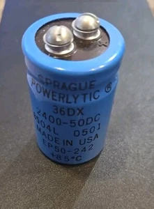 2400uF 50V Large Can Electrolytic Capacitor 2400mfd 50VDC 85C Screw. (wr5) - Picture 1 of 5