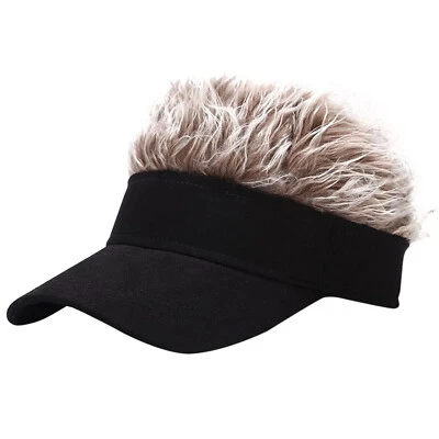 Para hombres Béisbol Golf Gorra Visera para Sol Peluca Sombrero con Estilo Falso Pelo Deportes al Aire Libre Foto 1 de 4