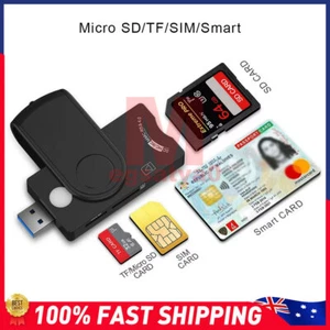 USB Smart Card Reader DNIE ATM ID Bank Card SIM Card Cloner Connector Adapter 1x - Picture 1 of 12