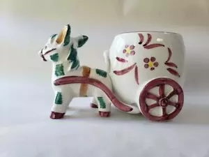 VINTAGE RELPO ESEL ZIEHWAGEN PFLANZGEFÄSS - Bild 1 von 12