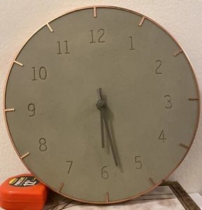 Umbra Wall Clock Designed by Moe Takemura Copper Rim Heavy 9.75” X 1” - Picture 1 of 10