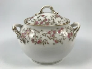 Antique CH FIELD HAVILAND LIMOGES GDM SUGAR BOWL & LID - circa 1882-1890 FRANCE - Picture 1 of 9