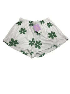 Women's Ascot + Hart Terry Cloth Pull-On Shorts - Cream Floral, M - Picture 1 of 2