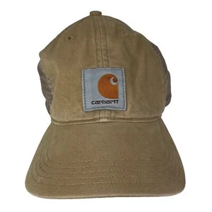 Carhartt Baseball Hat Cotton Tan Lightweight Adjustable Cap Farm Chore Clean - Picture 1 of 8