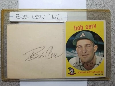 Bob Cerv autograph from 1961 - Image 1 of 2