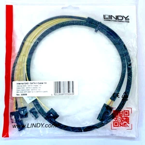 Câble interne LINDY SAS / SATA II (33506) - Longueur 1 m - Emballage d'origine usé - Photo 1/8