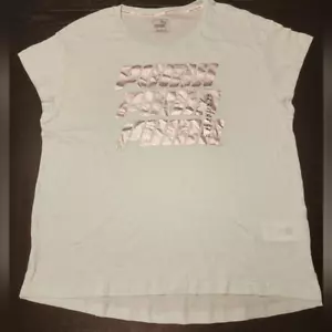 PUMA Cap Sleeve Crew Neck Split Hem T Shirt - Picture 1 of 11