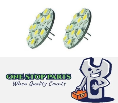 2 x 10-30V AC/DC G4 10SMD WARM WHITE REAR PIN STYLE 220LM SUITS 12V AND 24V - image 1 of 2