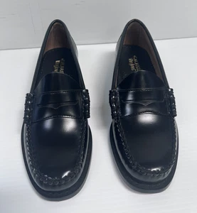 G.H. Bass & Co. Weejuns Larson Mens Black Leather Penny Loafers US SIZE 7D - Picture 1 of 9