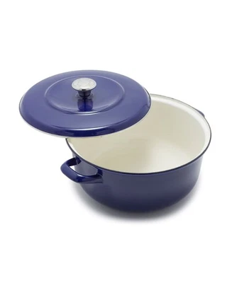 7QT Round Dutch Oven Casserole Pot with Lid, European Crafted Enameled Iron S... - Image 1 of 4