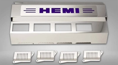 Cubiertas de paquete de rieles de combustible/bobina púrpura "HEMI" 11 piezas para Dodge Challenger 09-23 5,7 L Foto 1 de 2