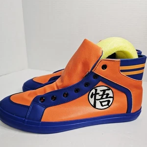 Dragon Ball Z Goku Anime Hi-Top Sneakers Sz 12 Embroidered Logo Mens Needs Laces - Picture 1 of 7