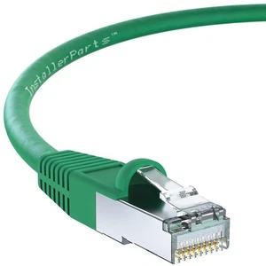 InstallerParts Ethernet Cable CAT6 Shielded (SSTP/SFTP) 25 Feet, Green - Afbeelding 1 van 7