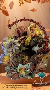 NWT CuriouslyCreated Fall Wreath.Custom Creation - Picture 1 of 4