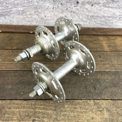 老式禧玛诺 333 自行车轮毂套件前后螺母 70 年代 80 年代合金公路 BMX — 第 1/4 张图片