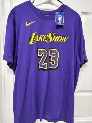 Nike LA Lakers Mens T-Shirt XXLarge Purple LeBron James - Image 1 of 3
