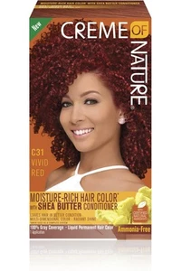 Creme of Nature Vivid Red Permanent Hair Color 100 Gray Coverage Moisture Rich - Picture 1 of 3