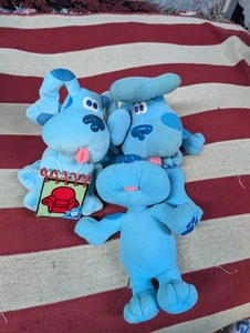 3 Vintage 1998/96 Blues Clues Plüsch Lot Hund Plüsch Lot Notizbuch Viacom Tyco - Bild 1 von 14