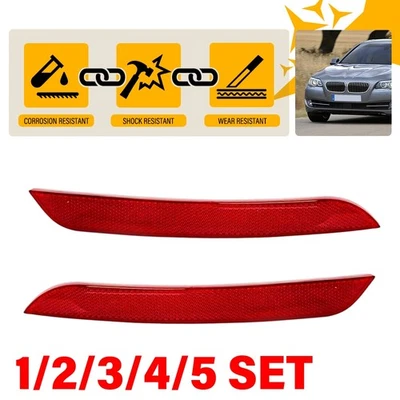 Reflector de parachoques trasero para BMW 528i 535i 2010-2013 63147203238 63147203237 1-5SET Foto 1 de 4