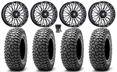 MSA Clubber 15" Wheels Machined 35" RocScraper Tires Honda Pioneer 1000 / Talon — 第 1/4 张图片