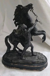 Antique black horse 8.5" metal statue sculpture 2025 - Picture 1 of 13