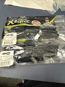 Xzone Adrenaline Craw 4,25 pulgadas 2 paquetes de 6 combo negro azul escama - Imagen 1 de 5