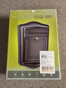 The Maison Key Entry Metal Locking Mailbox Oil Rubbed Bronze Wall Mountable Box - Picture 1 of 6