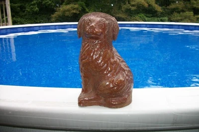 Firmado ~ Pipa de alcantarillado arcilla 10" perro arte popular cerámica/arcilla superior, Uhrichsville, Oh Foto 1 de 4