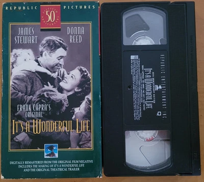 1995 Republic Entertainment VHS: 1946 It's A Wonderful Life (James Stewart) - Image 1 of 4