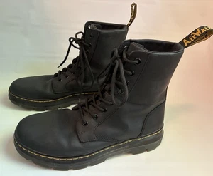 Dr Martens Boots Mens Size 9 Womens Size 10 Black Combs Leather Air Wair Docs - Picture 1 of 15