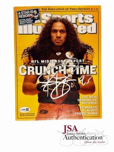 Troy Polamalu signiertes Sport Illustrated Magazin Pittsburgh Steelers ~ JSA COA - Bild 1 von 2