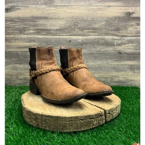 Born Women - Size 8 - Tan Harness Ankle Boots - Picture 1 of 9
