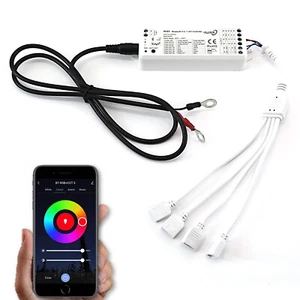 Bluetooth Phone iOS Android RGB RGBW LED Color Changing Light Remote w/ Splitter - Picture 1 of 9