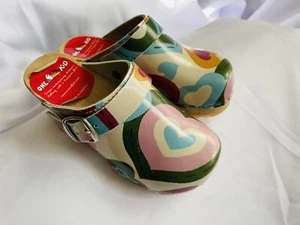 Swedish Kids Clog 27 Girls- Wood Heel Shoe one kid - Picture 1 of 5