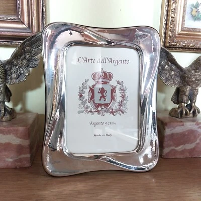 SERGIO BORCHI - Cornice Portafoto in Argento 925 massiccio anni 80 x foto 13x18 - Immagine 1 di 4