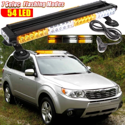 Barra de luz estroboscópica 54LED techo doble lado advertencia de emergencia para Subaru Forester Foto 1 de 4