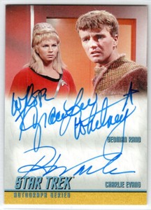 STAR TREK TOS HEROES & VILLAINS DA8 GRACE LEE WHITNEY R WALKER JR DUAL AUTOGRAPH