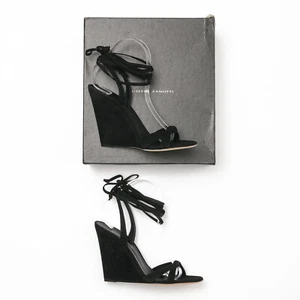 Giuseppe Zanotti Jetaime 105 Black Suede Ankle Tie Heels - Size 40 EU (10 US) - Picture 1 of 7