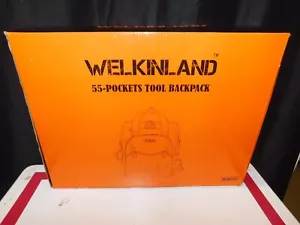 WELKINLAND W021363 ''BLK'' 55 POCKET TOOL BACKPACK (FL) - Picture 1 of 5