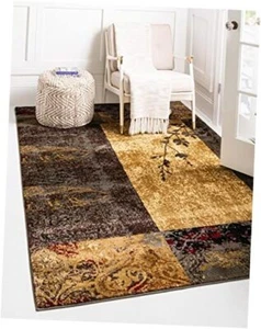 Barista Collection Area Rug - Pache () 6' 1" x 9' Rectangle Beige/Black - Picture 1 of 5
