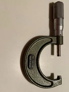 103-128 MITUTOYO MICROMETER, 1-2", .0001", LOCK, FRICTION, CARBIDE-TIPPED, USED - Picture 1 of 1
