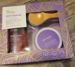 Lanocorp By Nature New Zealand LAVENDER SHEA BUTTER Bath Salts BambooScoop Kit - Picture 1 of 6
